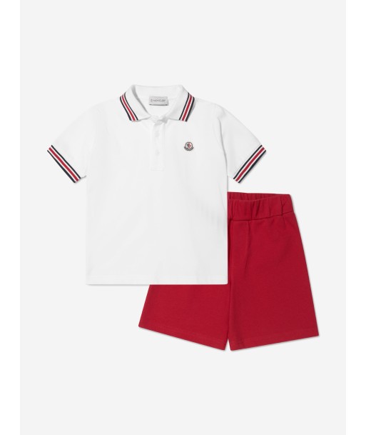 Moncler Enfant Boys Polo Shirt And Shorts in Red shop