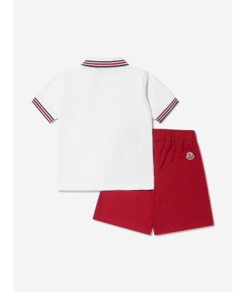 Moncler Enfant Boys Polo Shirt And Shorts in Red shop