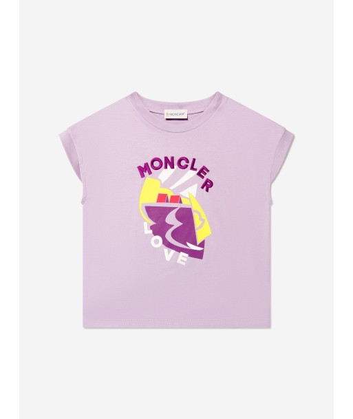 Moncler Enfant Girls Logo Graphic T-Shirt in Lilac Comparez plus de prix