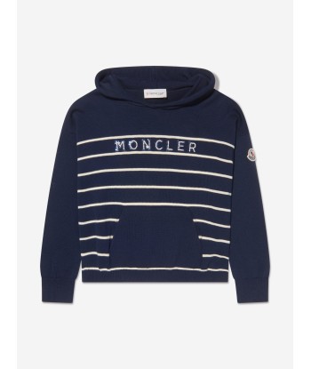 Moncler Enfant Girls Striped Hoodie And Skirt Set in Navy shop