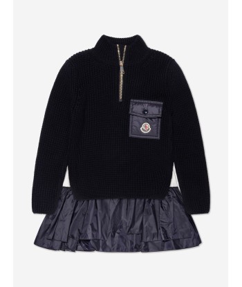 Moncler Enfant Girls Pocket Dress in Navy de France