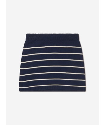 Moncler Enfant Girls Striped Hoodie And Skirt Set in Navy shop