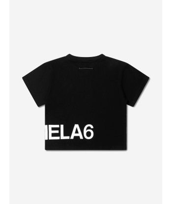 MM6 Maison Margiela Kids Logo T-Shirt In Black 50-70% off 