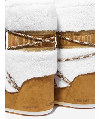 Moon Boot Kids Icon Shearling Boots brillant des détails fins