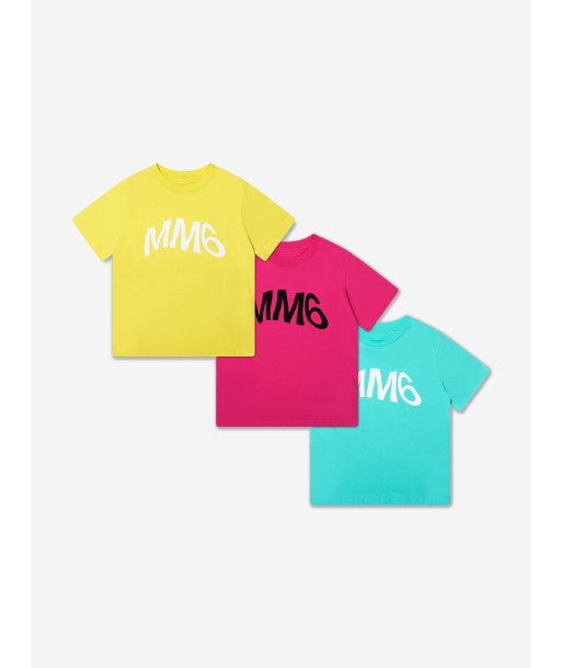 MM6 Maison Margiela Kids T-Shirts Set In Aquamarine (3 Pack) JUSQU'A -70%! 