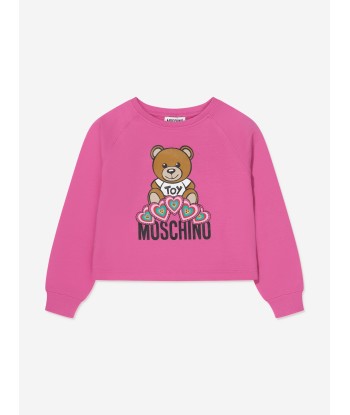 Moschino Girls Teddy Bear Hearts Sweatshirt de la marque