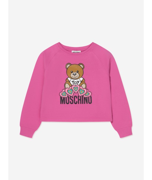 Moschino Girls Teddy Bear Hearts Sweatshirt de la marque