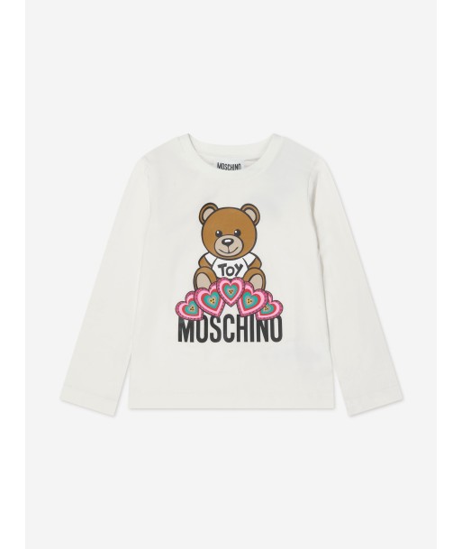 Moschino Girls Long Sleeve Bear Hearts T-Shirt 50% de réduction en Octobre 2024