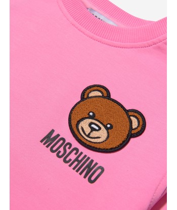 Moschino Girls Long Sleeve Bear Logo Dress vous aussi creer 