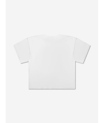 MM6 Maison Margiela Kids Cropped Logo T-Shirt In White suggérées chez