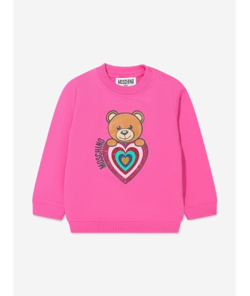 Moschino Baby Girls Teddy Bear Heart Sweatshirt Fin de série