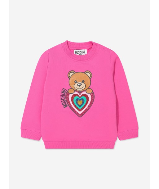 Moschino Baby Girls Teddy Bear Heart Sweatshirt Fin de série