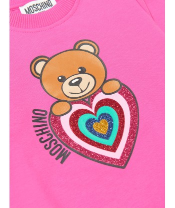 Moschino Baby Girls Teddy Bear Heart Sweatshirt Fin de série