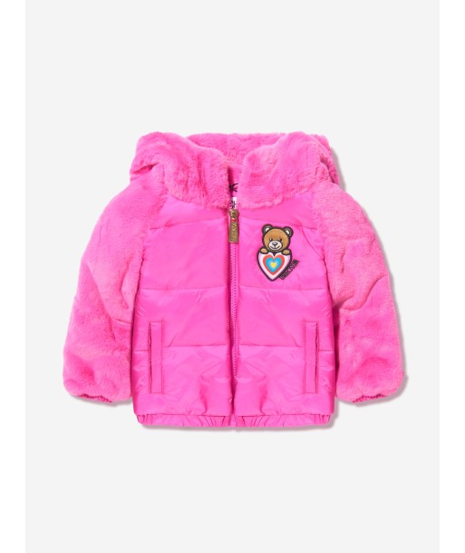 Moschino Baby Girls Teddy Heart Padded Jacket Profitez des Offres !