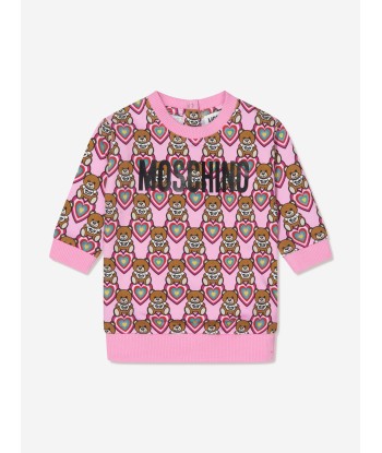 Moschino Baby Girls Teddy Bear Hearts Dress Faites des économies