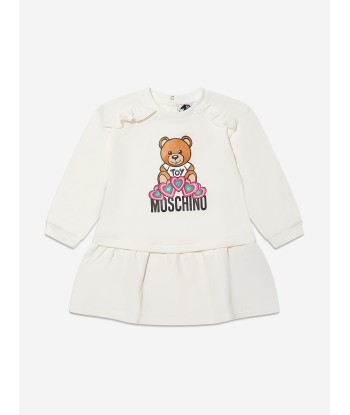 Moschino Baby Girls Teddy Hearts Sweater Dress à prix réduit toute l'année