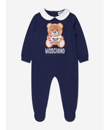 Moschino Baby Teddy Babygrow And Hat Gift Set français