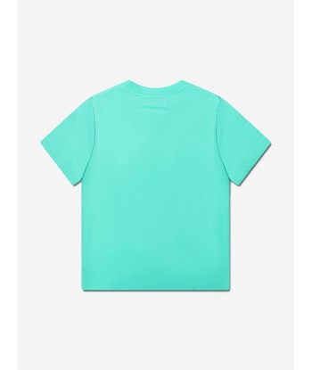 MM6 Maison Margiela Kids Logo T-Shirt In Aquamarine votre restaurant rapide dans 