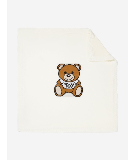 Moschino Baby Wool Knitted Teddy Bear Blanket (W:80cm) Jusqu'à 80% De Réduction