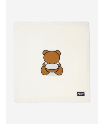 Moschino Baby Wool Knitted Teddy Bear Blanket (W:80cm) Jusqu'à 80% De Réduction