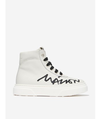 MM6 Maison Margiela Kids Leather High Top Trainers votre