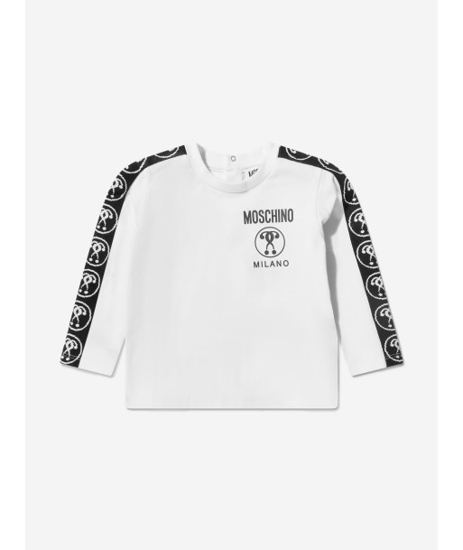 Moschino Baby Long Sleeve Milano Logo T-Shirt le des métaux précieux