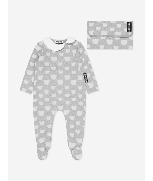 Moschino Baby Bear Babygrow And Pochette Gift Set pas cheres