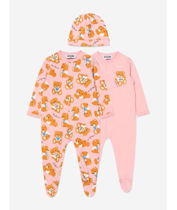 Moschino Baby Girls Teddy Bear Babygrow Gift Set plus qu'un jeu 