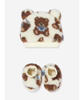 Moschino Baby Bear Hat And Booties Gift Set livraison gratuite