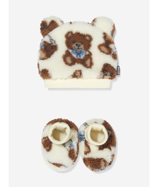 Moschino Baby Bear Hat And Booties Gift Set livraison gratuite