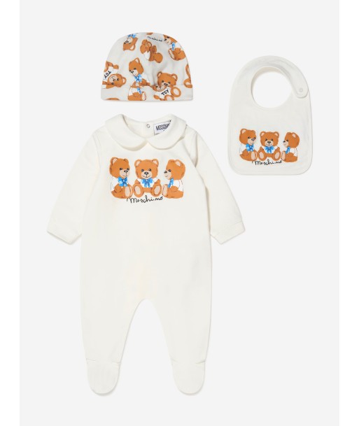 Moschino Baby Teddy Bear Babygrow Gift Set (3 Piece) Découvrez la collection