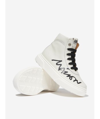 MM6 Maison Margiela Kids Leather High Top Trainers votre