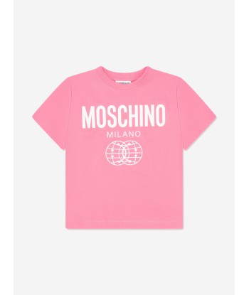 Moschino Girls Maxi T-Shirt And Leggings Set in Pink pas cheres