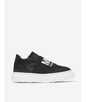 MM6 Maison Margiela Kids Leather Logo Trainers de l' environnement