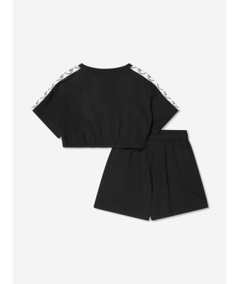 Moschino Girls T-Shirt And Shorts Set in Black Pour