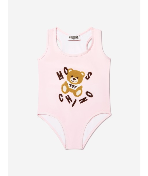 Moschino Girls Teddy Logo Swimming Costume in Pink Par le système avancé 