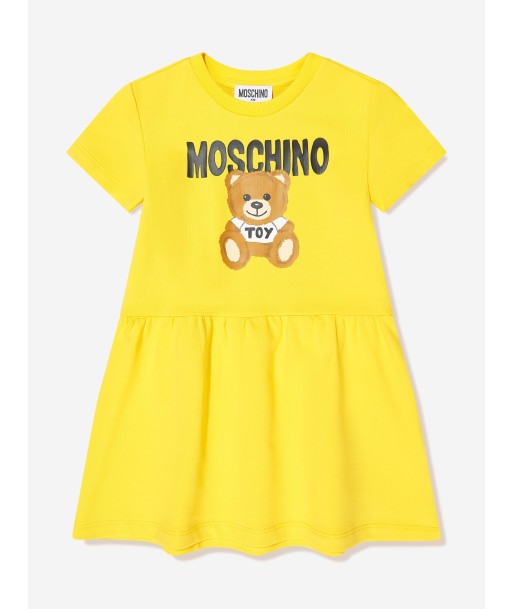 Moschino Girls Teddy Logo Dress in Yellow une grave pollution 