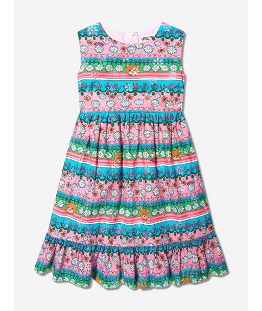 Moschino Girls Sleeveless Patterned Dress in Multicolour Découvrez la collection