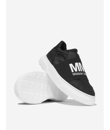 MM6 Maison Margiela Kids Leather Logo Trainers de l' environnement