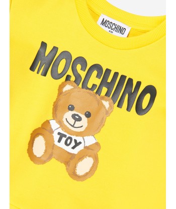 Moschino Girls Teddy Logo Dress in Yellow une grave pollution 