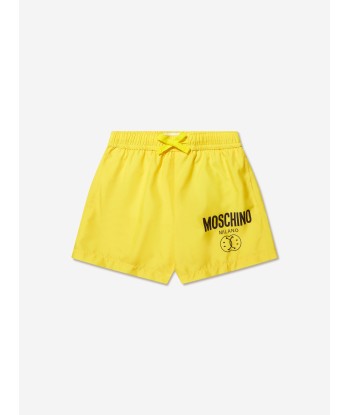 Moschino Boys Milano Logo Swim Shorts in Blue À commander