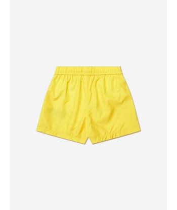 Moschino Boys Milano Logo Swim Shorts in Blue À commander