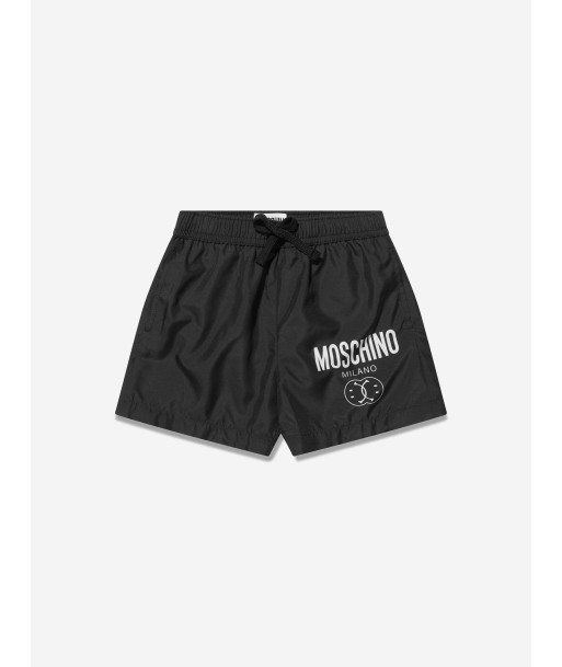 Moschino Boys Milano Logo Swim Shorts in Blue les ligaments