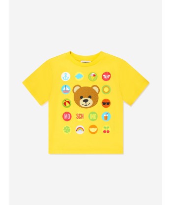 Moschino Kids Teddy Print T-Shirt in Yellow Le MVP de beaucoup