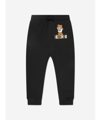 Moschino Kids Teddy Logo Joggers in Black d'Europe débarque