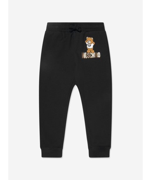 Moschino Kids Teddy Logo Joggers in Black d'Europe débarque