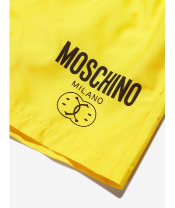 Moschino Boys Milano Logo Swim Shorts in Blue À commander