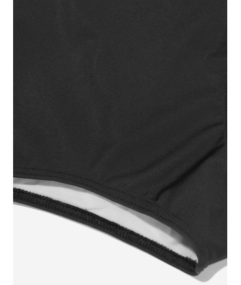 Moschino Girls Milano Logo Swimming Costume in Black Economisez 