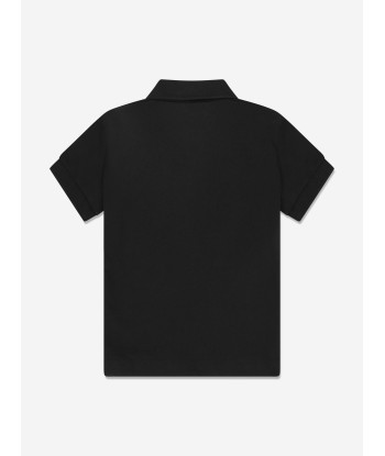 Moschino Boys Milano Logo Polo Shirt in Black de pas cher