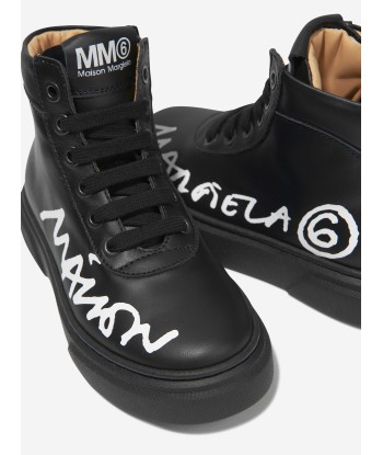 MM6 Maison Margiela Kids Leather High Top Trainers Venez acheter